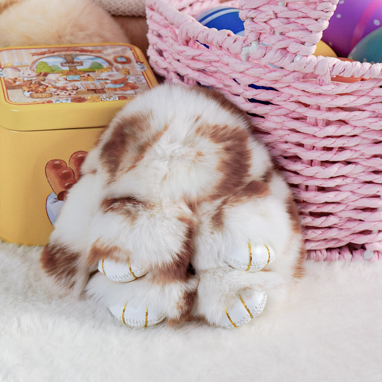 BunnyLulu™ Handmade Spotted Mini-Bunny Keychain with Gift Box