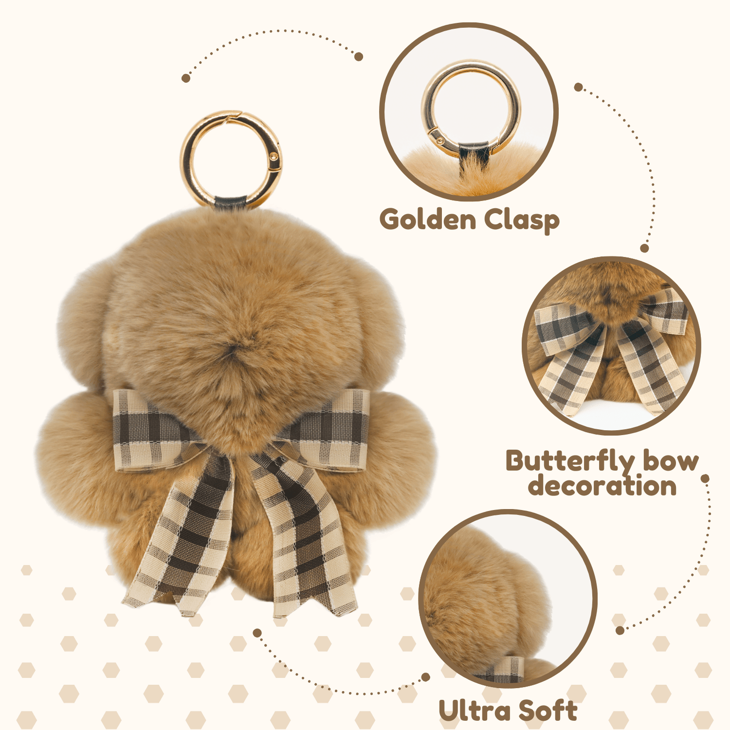 Teddy Bear Plush Keychain with Designed Tin - BunnyLulu