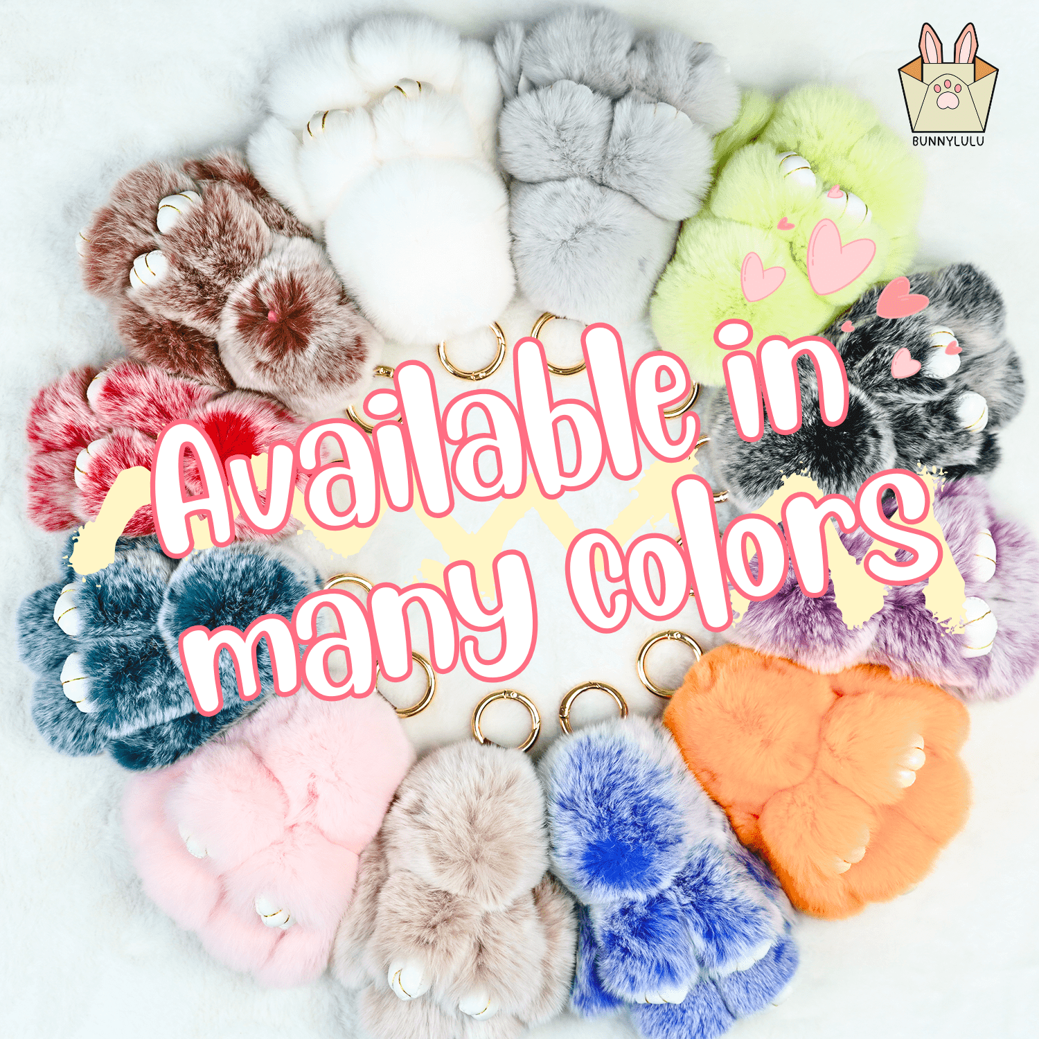 DaddyLulu × Handmade Bunny Pompom Keychain with Designed Tin - BunnyLulu