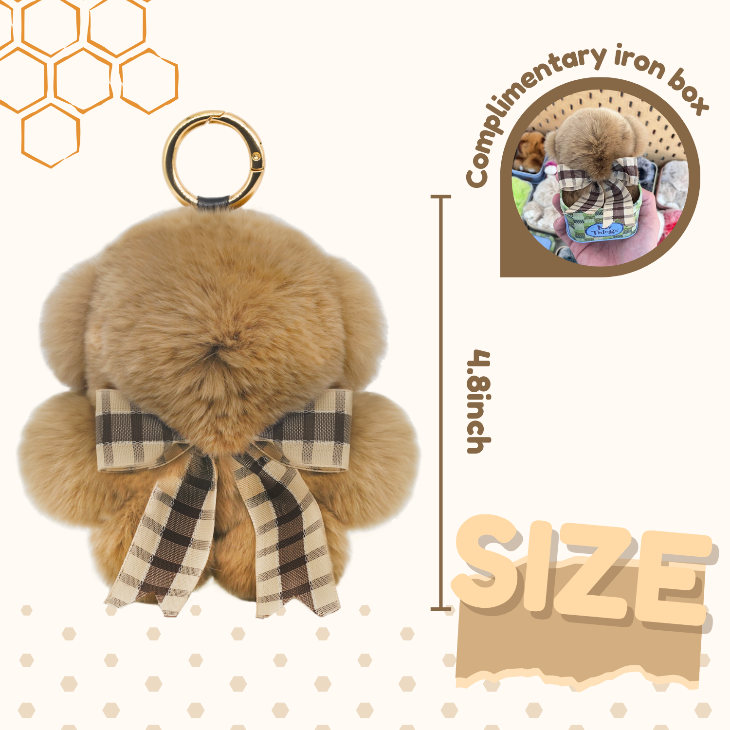 BunnyLuluâą Teddy Bear Plush Keychain with Tin