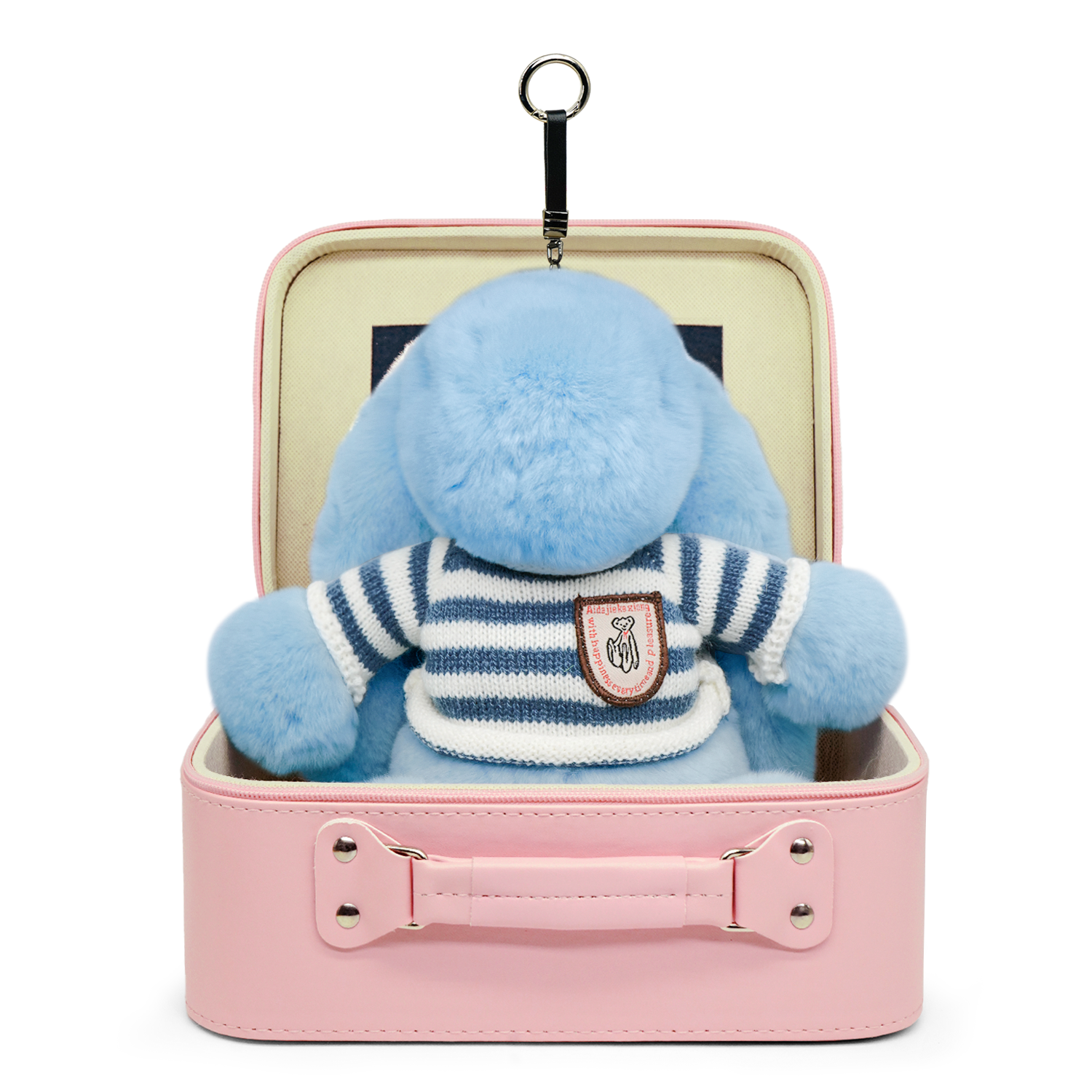 BunnyLulu⢠XL Bunny Plush Toy Gift with Designed Makeup box, 13 inches