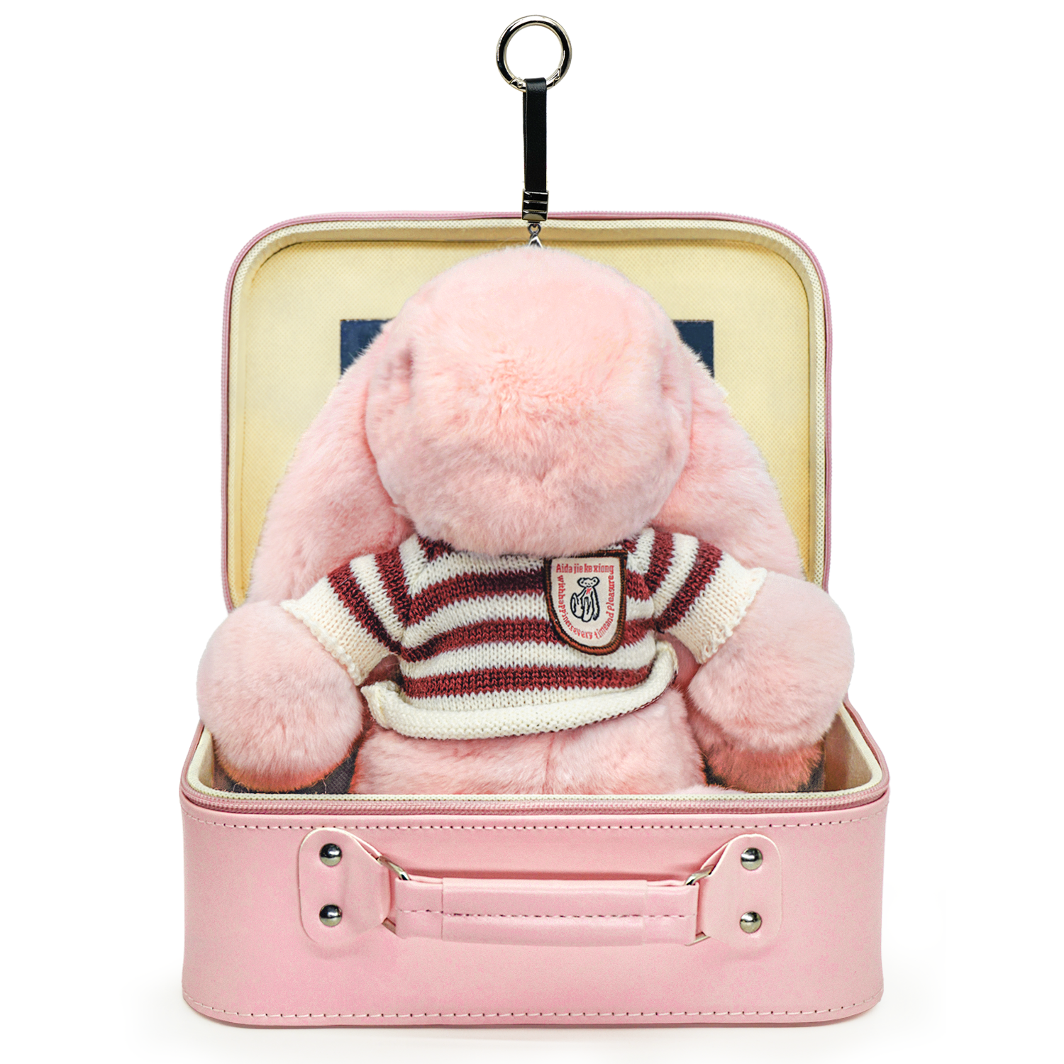 BunnyLulu⢠XL Bunny Plush Toy Gift with Designed Makeup box, 13 inches