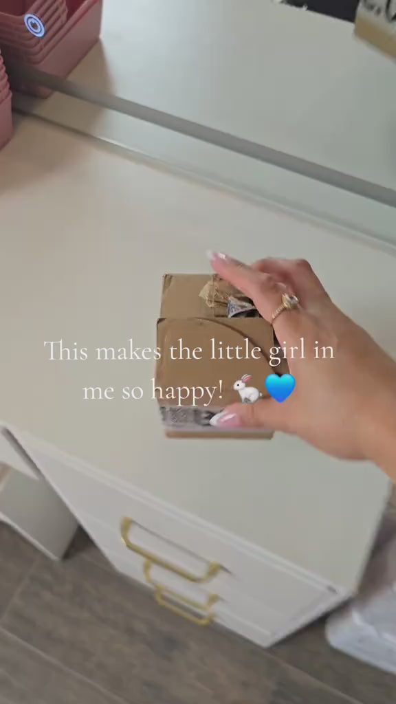 BunnyLulu™ Handmade Spotted Mini-Bunny Keychain with Gift Box