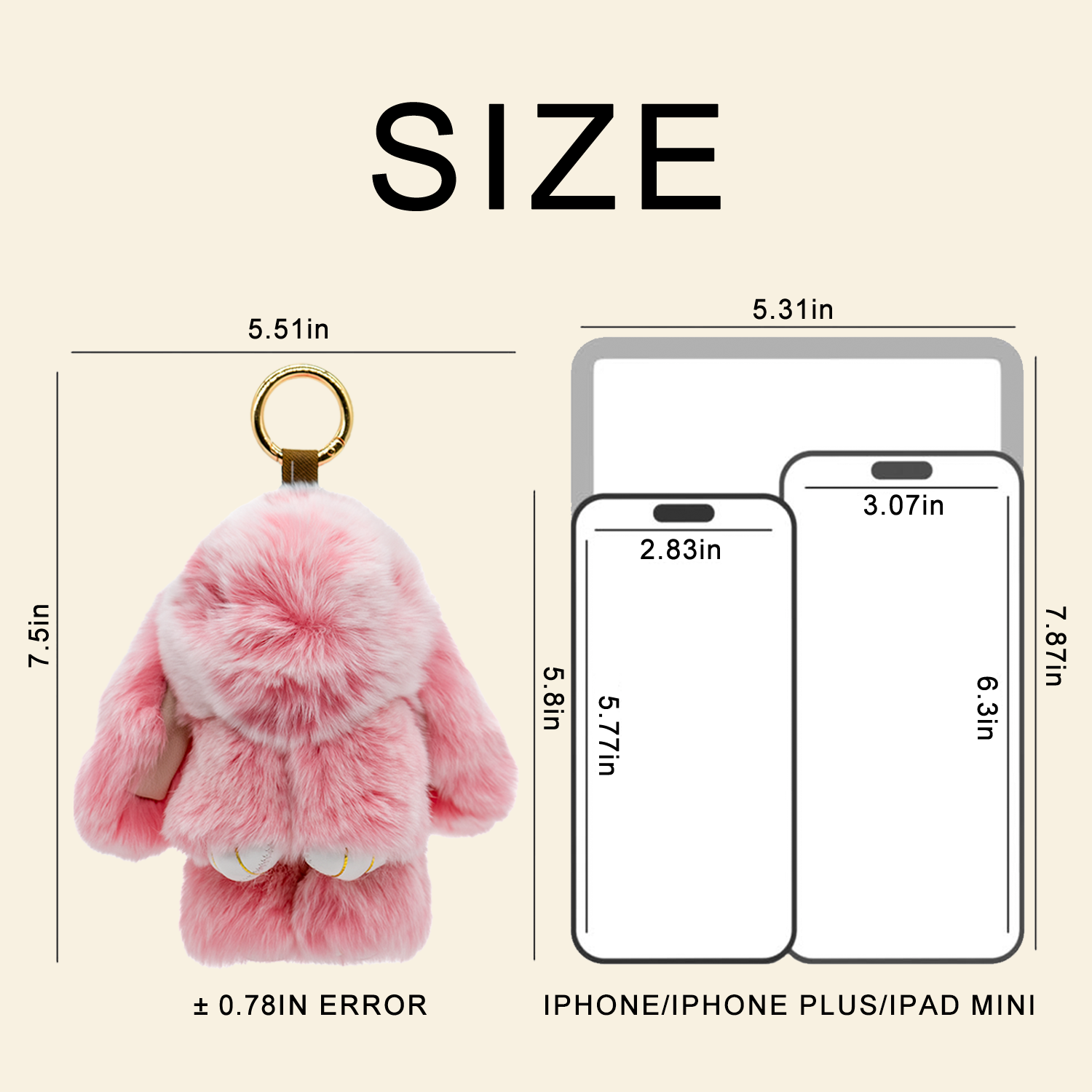 BunnyLulu™ Handmade Plush Bunny Keychain
