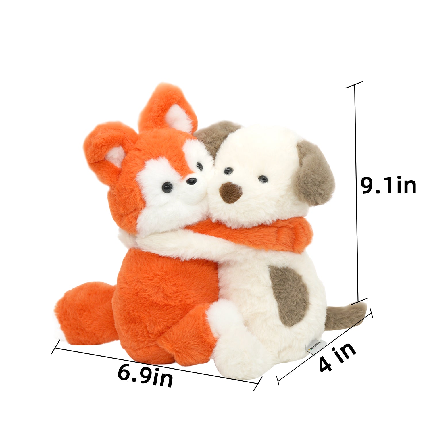 BunnyLulu™ Best Friends Hug Plush – 9 Inch Soft Scented Toy with Detachable Arms