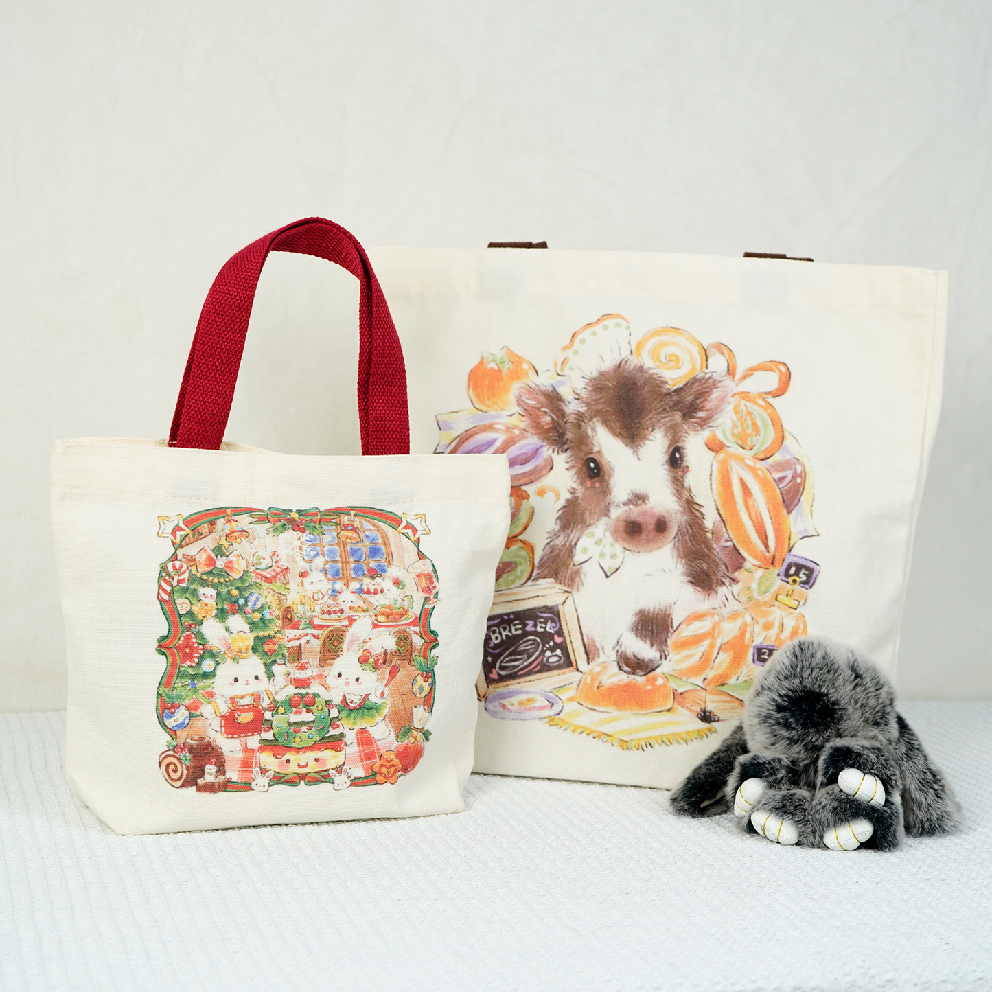 Bunnylulu Large Canvas Tote Bag