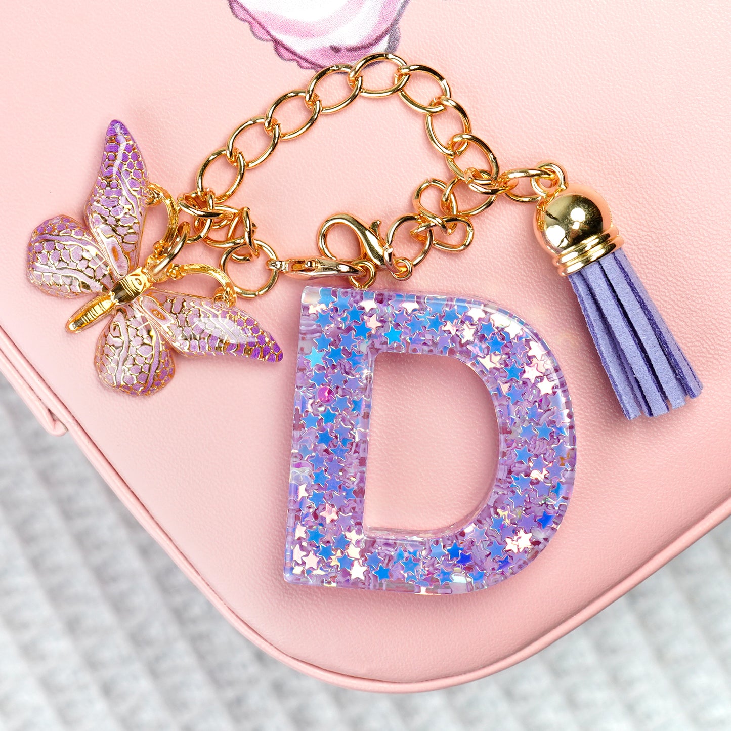 BunnyLulu × Initial Letter Resin Keychains with Tassle