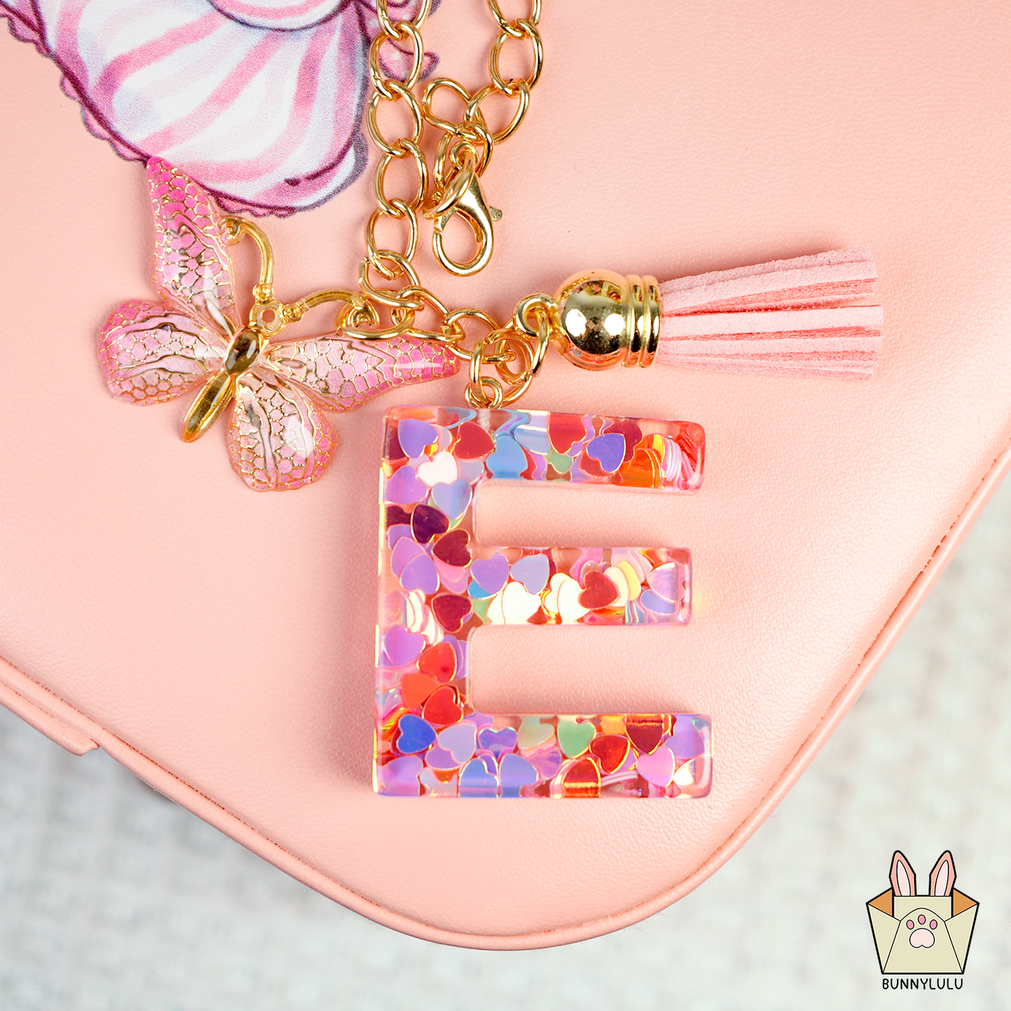 BunnyLulu × Initial Letter Resin Keychains with Tassle