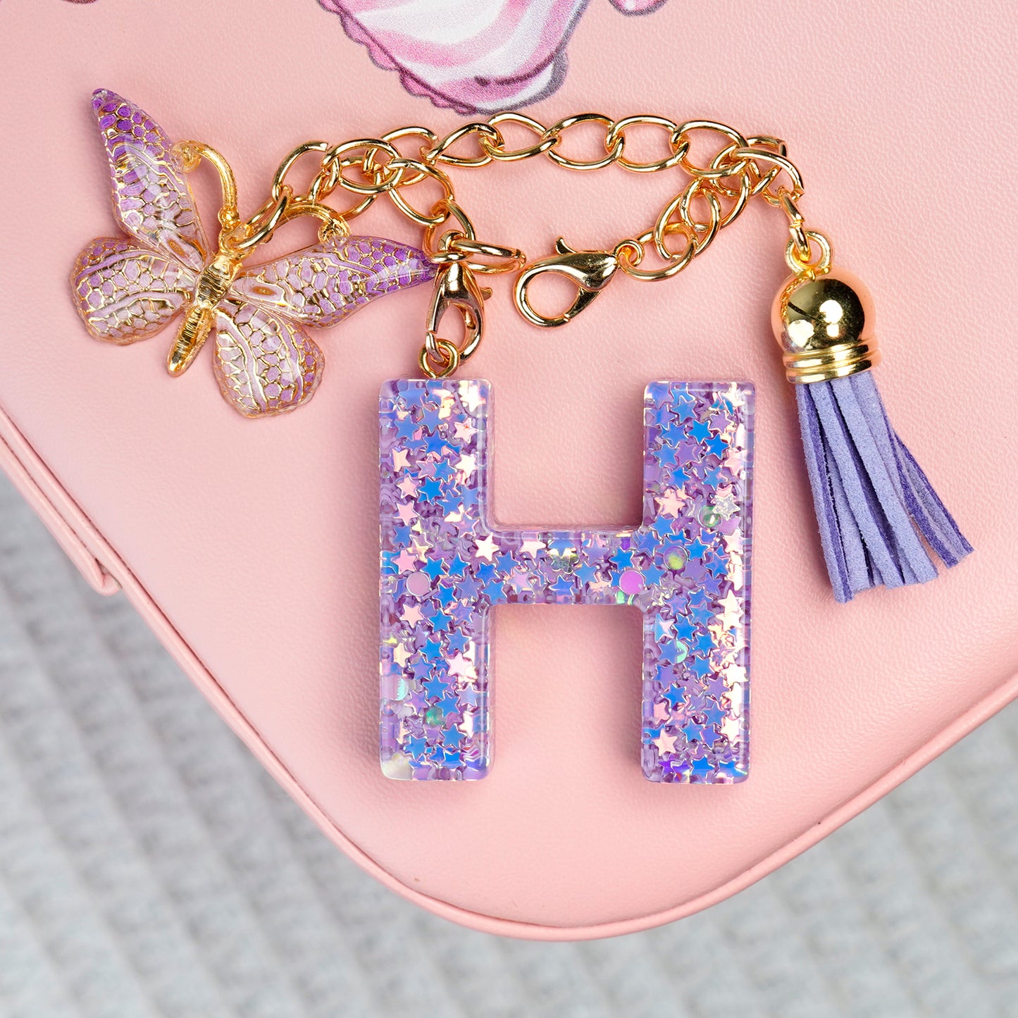 BunnyLulu × Initial Letter Resin Keychains with Tassle