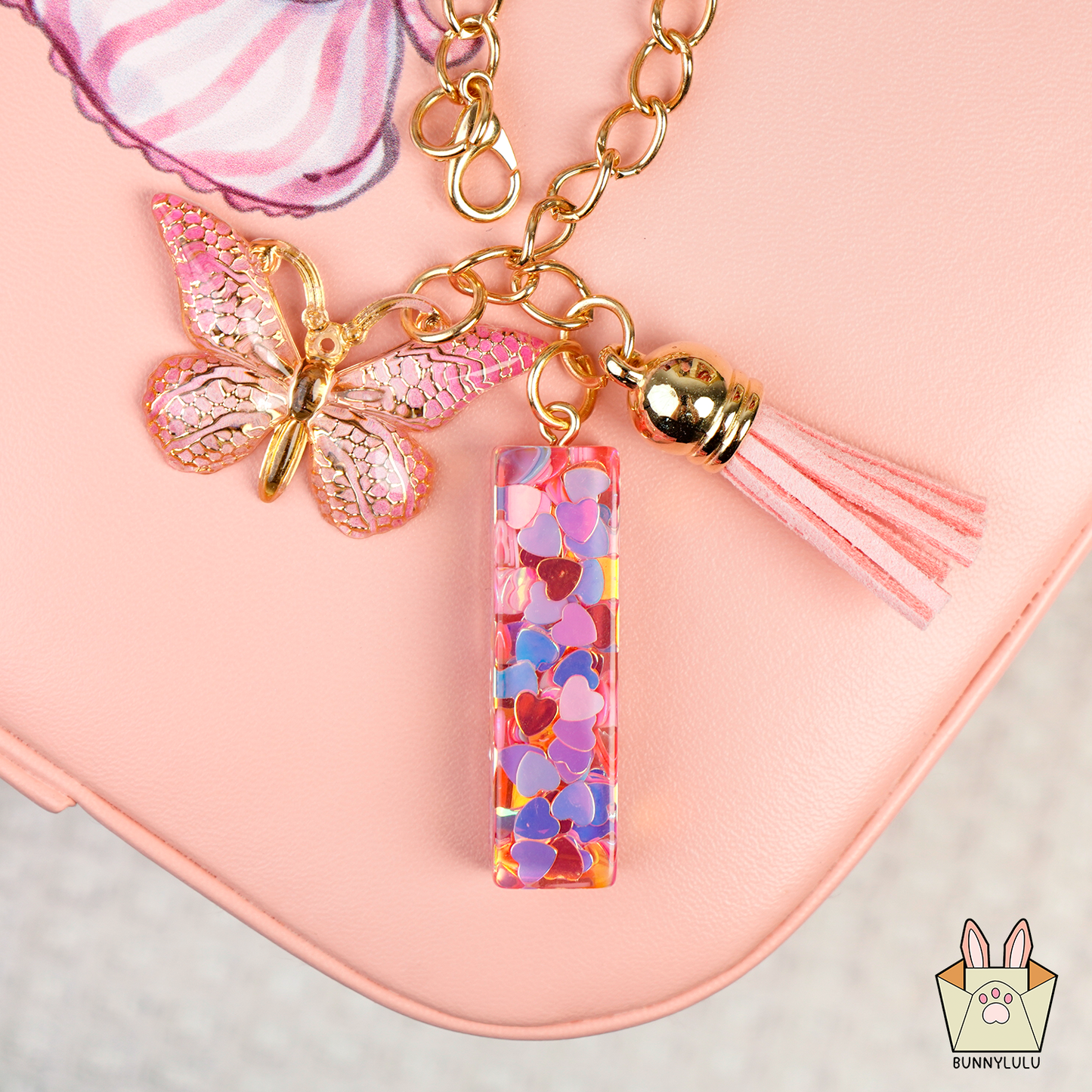 BunnyLulu × Initial Letter Resin Keychains with Tassle