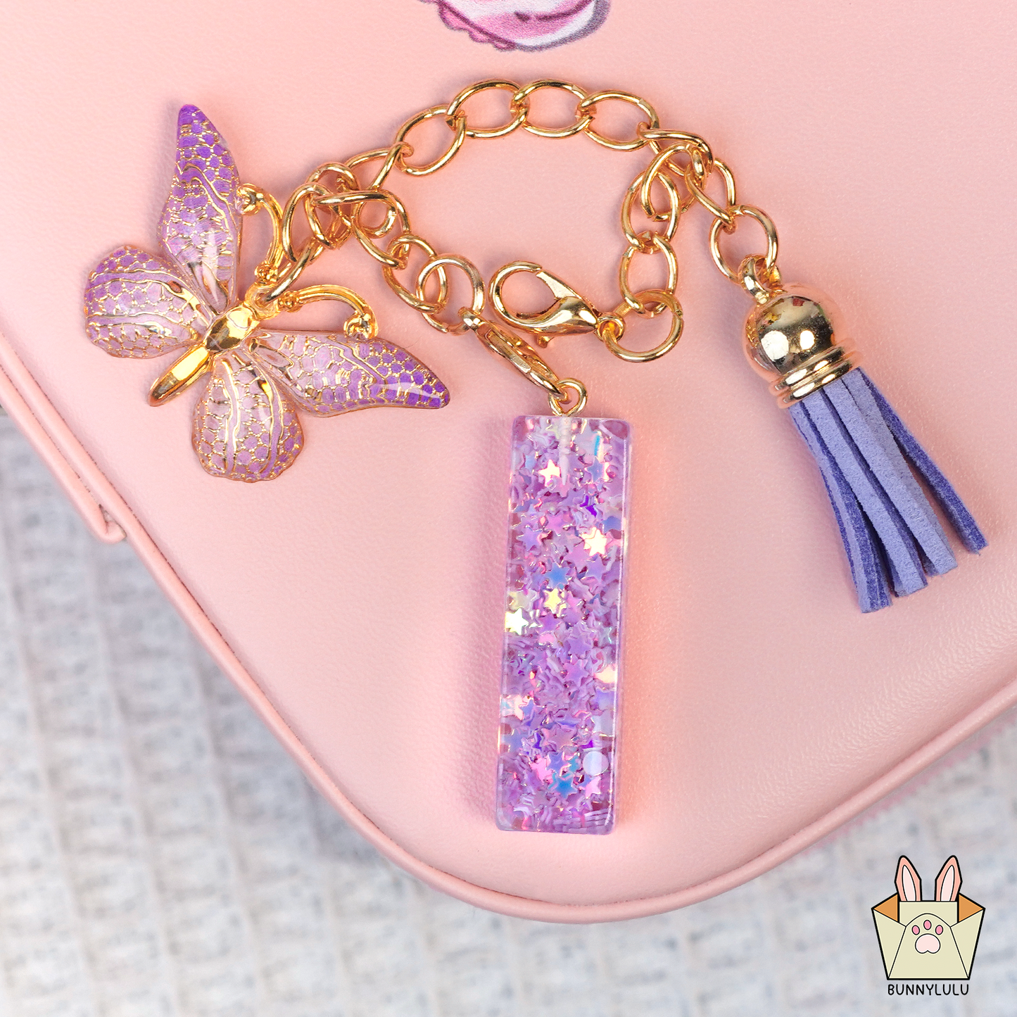 BunnyLulu × Initial Letter Resin Keychains with Tassle