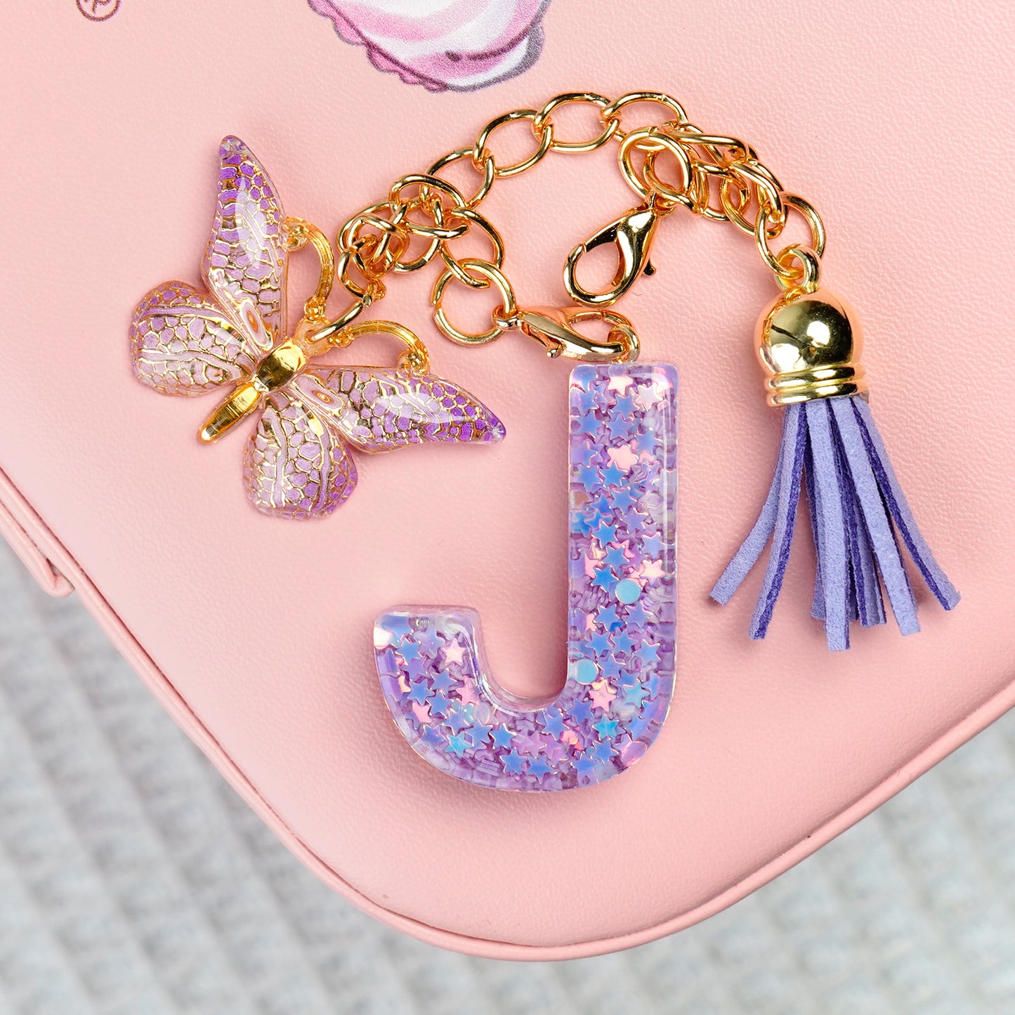 BunnyLulu × Initial Letter Resin Keychains with Tassle