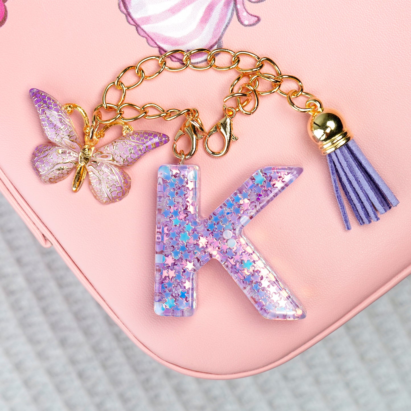 BunnyLulu × Initial Letter Resin Keychains with Tassle