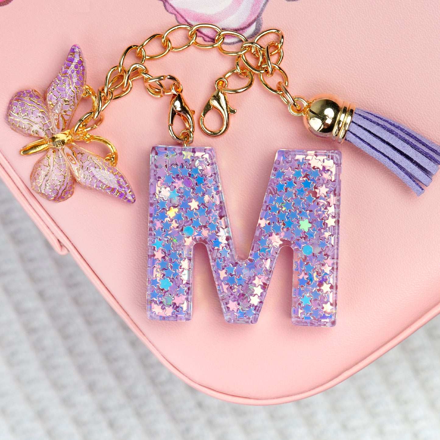 BunnyLulu × Initial Letter Resin Keychains with Tassle