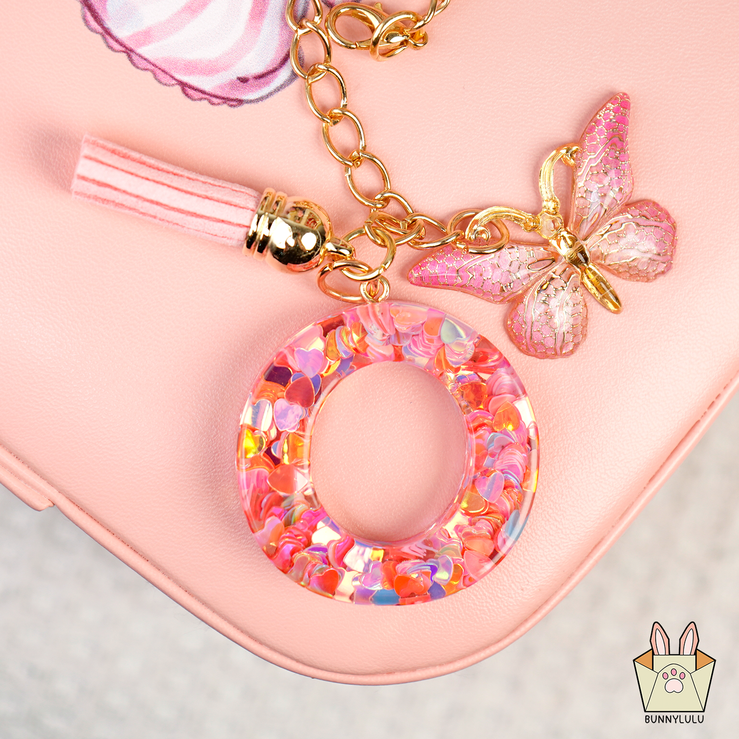 BunnyLulu × Initial Letter Resin Keychains with Tassle