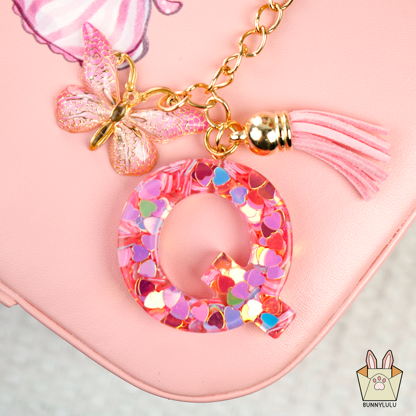 BunnyLulu × Initial Letter Resin Keychains with Tassle