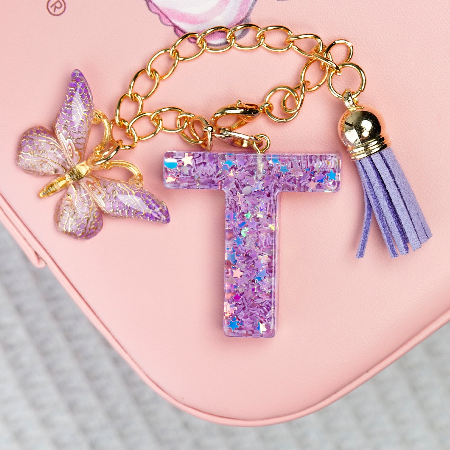 BunnyLulu × Initial Letter Resin Keychains with Tassle