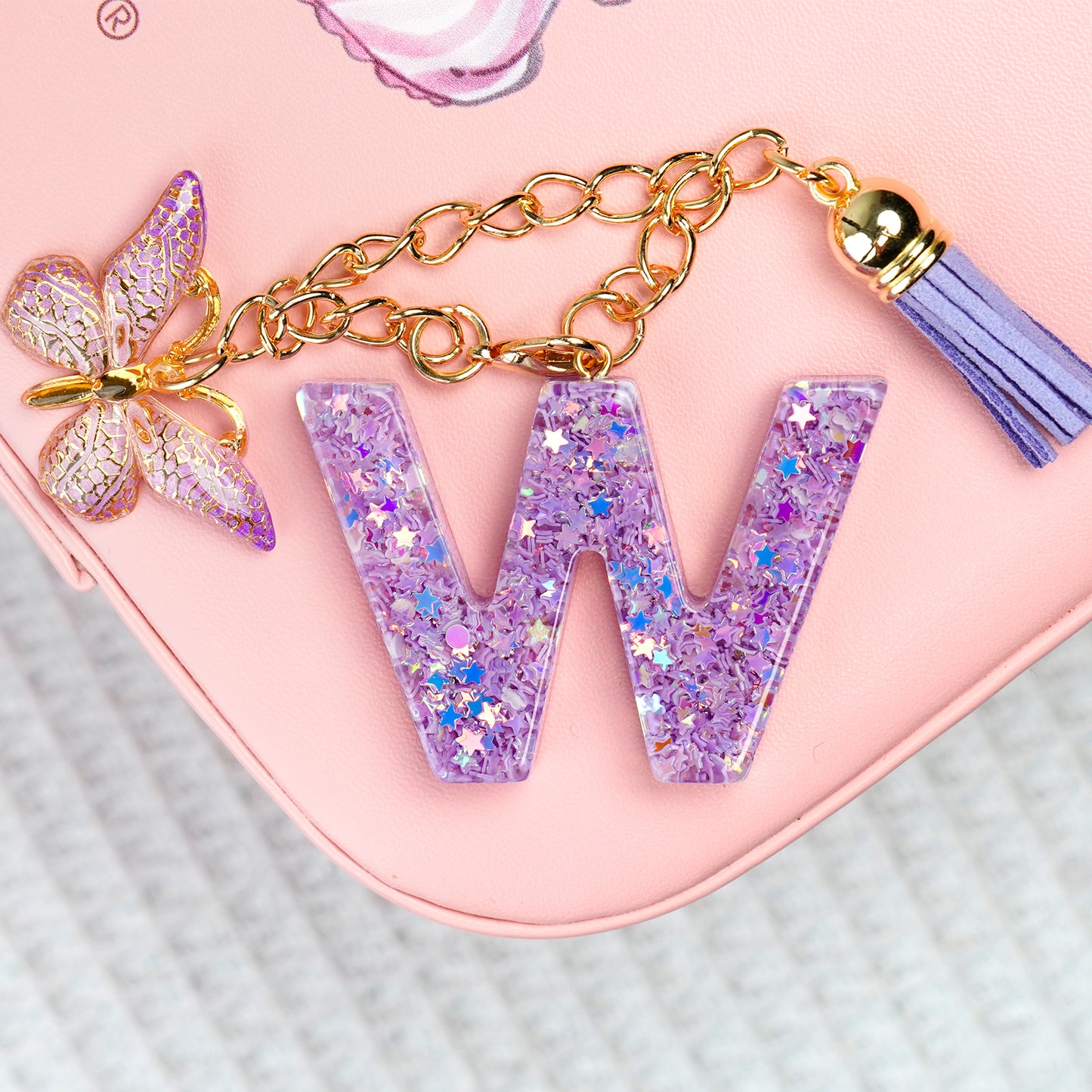 BunnyLulu × Initial Letter Resin Keychains with Tassle