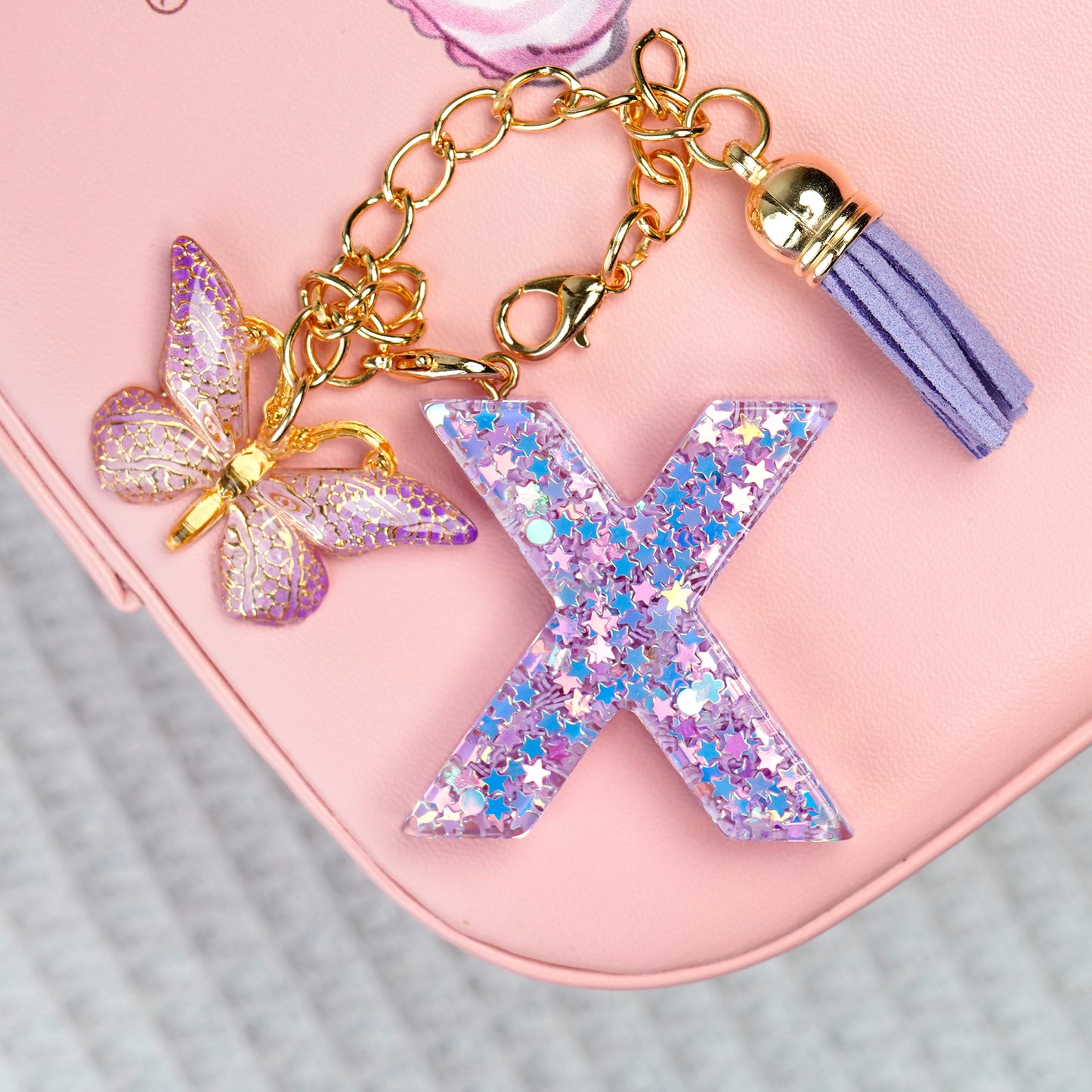 BunnyLulu × Initial Letter Resin Keychains with Tassle