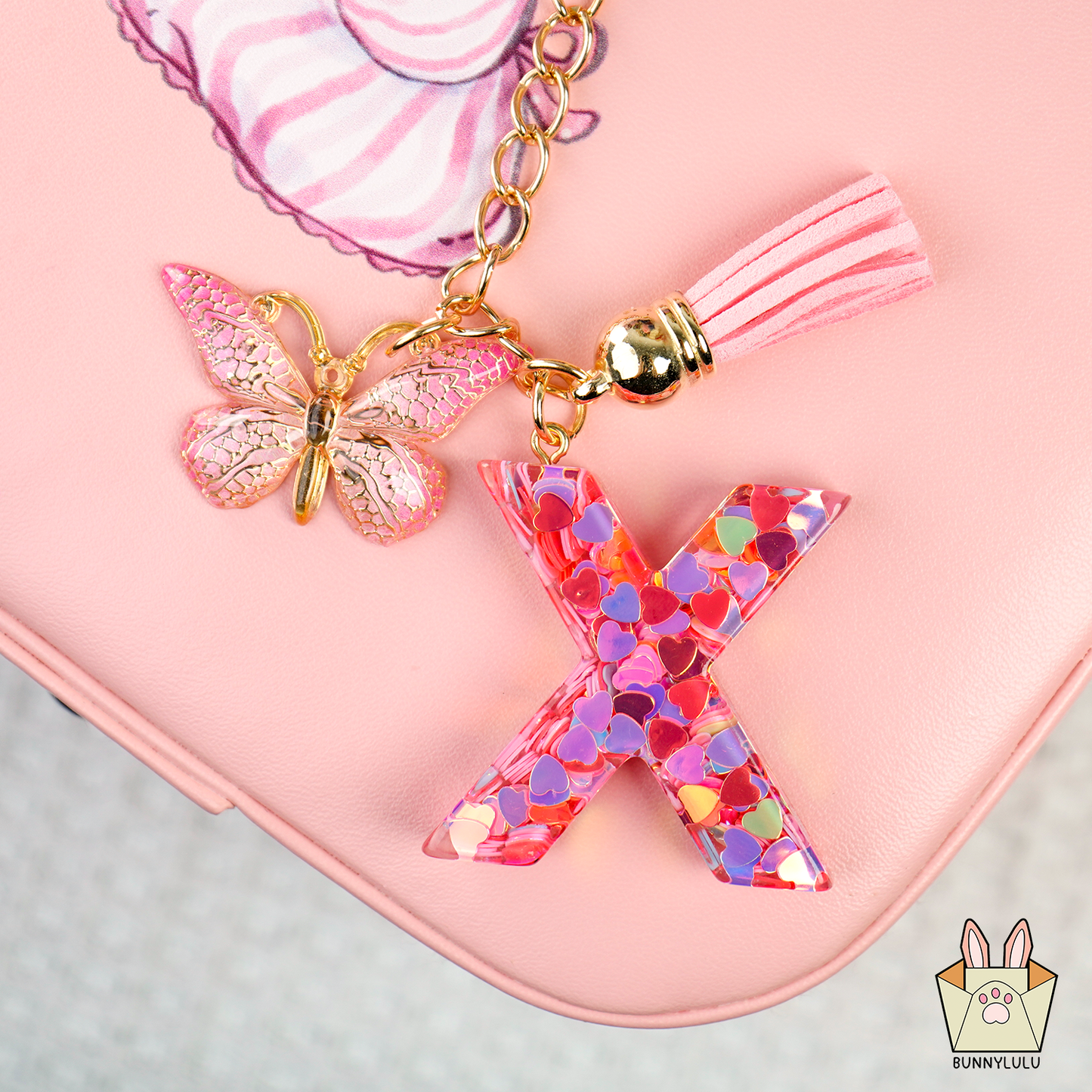 BunnyLulu × Initial Letter Resin Keychains with Tassle